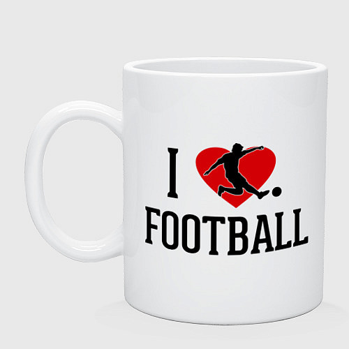 Кружка I love football / Белый – фото 1