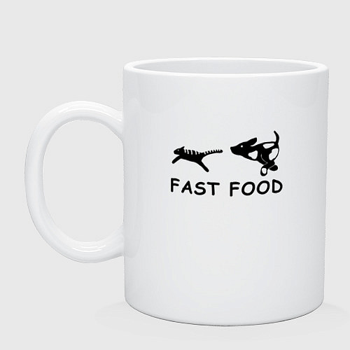 Кружка Fast food черный / Белый – фото 1