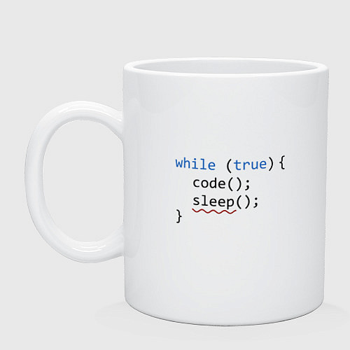 Кружка Code - sleep / Белый – фото 1