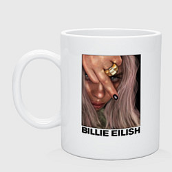 Кружка керамическая BILLIE EILISH, цвет: белый