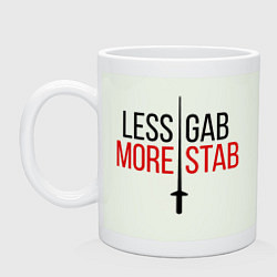 Кружка керамическая Less Gab, More Stab, цвет: фосфор