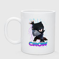 Кружка керамическая Brawl Stars CROW, цвет: белый