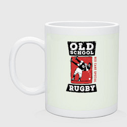 Кружка керамическая Old School Rugby, цвет: фосфор