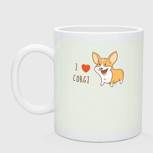 Кружка I LOVE CORGI / Фосфор – фото 1