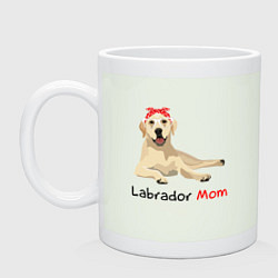 Кружка керамическая Labrador Mom, цвет: фосфор