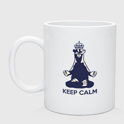 Кружка керамическая Keep Calm, цвет: белый