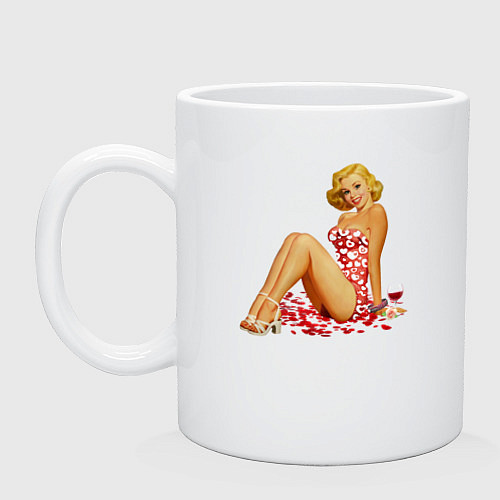 Кружка Retro PinUp Girl / Белый – фото 1