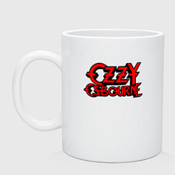 Кружка керамическая Ozzy Osbourne hard metal, цвет: белый