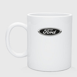 Кружка керамическая Ford, цвет: белый