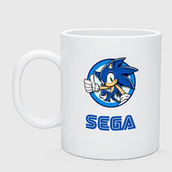 Кружка керамическая SONIC SEGA, цвет: белый