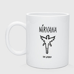Кружка керамическая Nirvana In utero, цвет: белый
