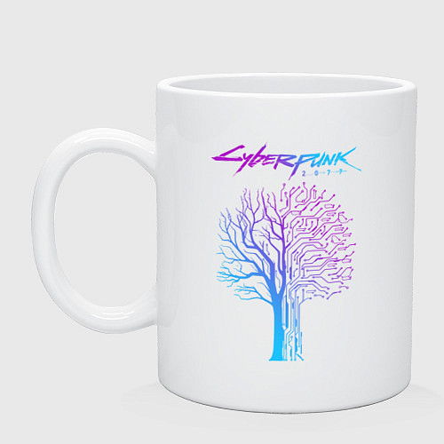 Кружка ДЕРЕВО CYBERPUNK 2077 / Белый – фото 1