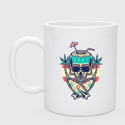 Кружка Skull Summer / Белый – фото 1