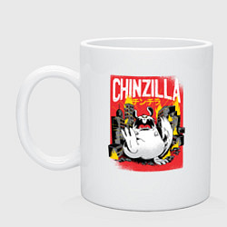 Кружка керамическая Шинзилла Атакует, цвет: белый
