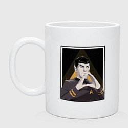 Кружка керамическая Spock Z, цвет: белый