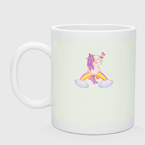 Кружка Pony unicorn on a rainbow / Фосфор – фото 1