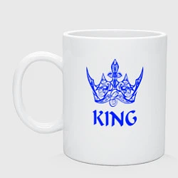 Кружка керамическая KING, цвет: белый