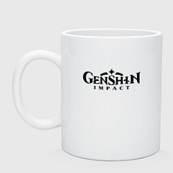Кружка керамическая Genshin Impact Logo Z, цвет: белый