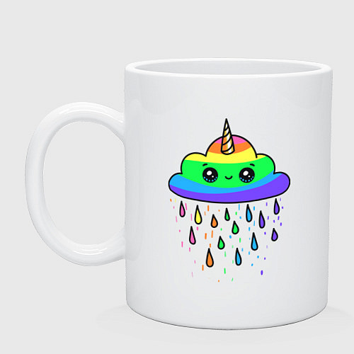Кружка Радужная тучка / Белый – фото 1
