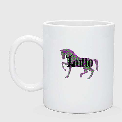 Кружка Фиолетовая лошадь / Белый – фото 1