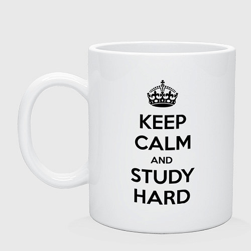 Кружка Keep Calm & Study Hard / Белый – фото 1