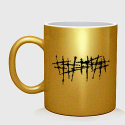 Кружка керамическая 5diez scratches, цвет: золотой