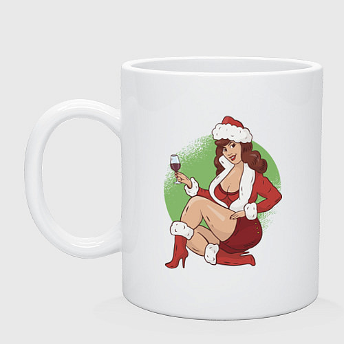 Кружка Pin Up Girl Christmas / Белый – фото 1