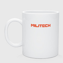 Кружка керамическая Militech, цвет: белый