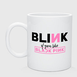 Кружка керамическая BLACKPINK, цвет: белый