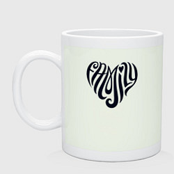 Кружка керамическая Family, цвет: фосфор