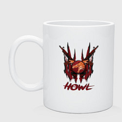 Кружка керамическая Howl Вой, цвет: белый