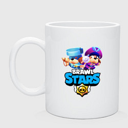 Кружка керамическая Генерал Гавс - Brawl Stars, цвет: белый