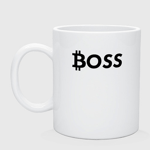 Кружка БИТКОИН ДЕД BITCOIN BOSS / Белый – фото 1