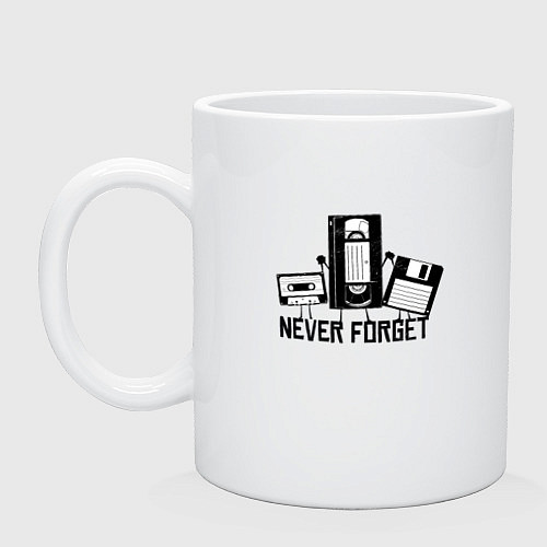 Кружка Never Forget Эпоха VHS / Белый – фото 1