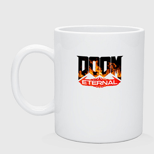 Кружка DOOM Eternal логотип / Белый – фото 1