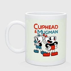 Кружка керамическая Cuphead & Mugman, цвет: фосфор