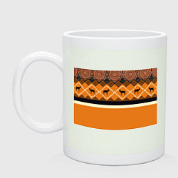 Кружка керамическая Африканский Мотив, цвет: фосфор