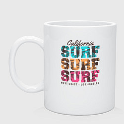 Кружка керамическая Surf, цвет: белый