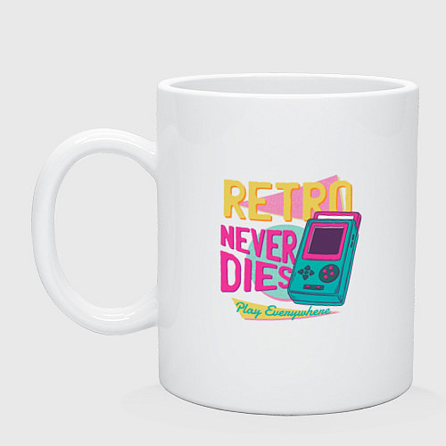 Кружка Retro never dies / Белый – фото 1