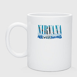 Кружка керамическая Нирвана Nevermind Альбом, цвет: белый