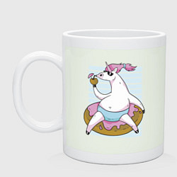 Кружка керамическая Chilling Unicorn, цвет: фосфор