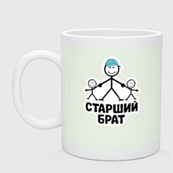 Кружка керамическая Старший брат, цвет: фосфор