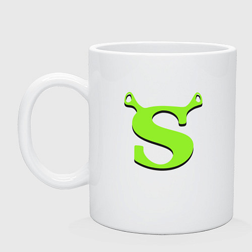 Кружка Shrek: Logo S / Белый – фото 1