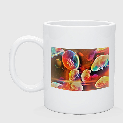 Кружка Медузы в море / Белый – фото 1