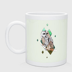 Кружка керамическая Owl rhombus, цвет: фосфор