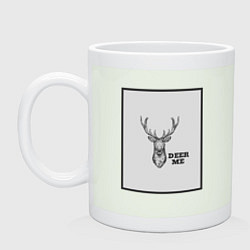 Кружка керамическая Deer me, цвет: фосфор