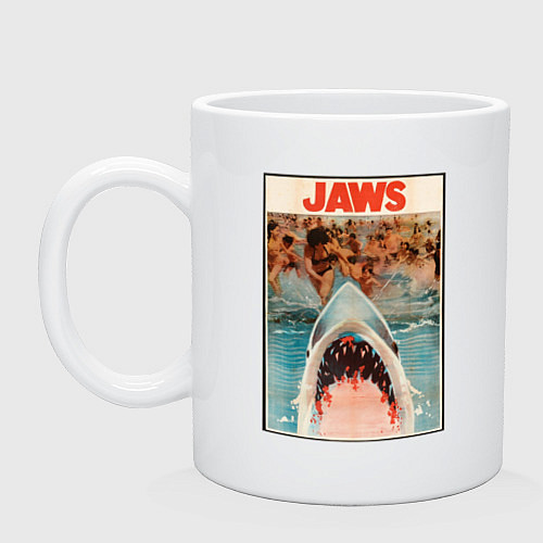 Кружка Jaws beach poster / Белый – фото 1