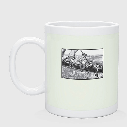 Кружка Обед на небоскрёбе - пародия / Фосфор – фото 1