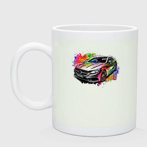 Кружка Мерседес в красках / Фосфор – фото 1