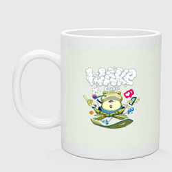 Кружка керамическая Wake Guru, цвет: фосфор
